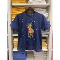 Áo thun nam cổ tròn in Logo ngựa lớn cổ tròn 100% Cotton cao cấp