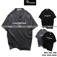 Áo Thun Nam Cổ Tròn Pack Hourse In Chữ Unlimited 23 Big Size 100kg