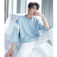 Áo thun nam cổ tròn phong cách hàn quốc trẻ trung thời trang áo thun nam đẹp from rộng fashion áo thun nam tay lỡ simple top áo oversize nam