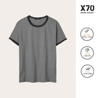 Áo Thun Nam Cổ Tròn Viền Đen Sọc Kẻ Ngang Thời Trang X70 - 06440046