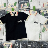 Áo Thun Nam Cổ Trụ Họa Tiết GC Nam Tính, Trẻ Trung, Hiện Đại, Chất Thun Cotton Dày Mềm Mịn, Mát, Bền Đẹp