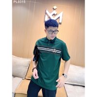 Áo thun nam cổ trụ thêu hoạ tiết vương miệng( chất cotton codan 100%)