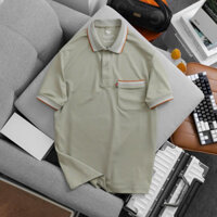 Áo thun nam có túi dệt kim, từ trẻ đến trung niên, chất poly co giản 4 chiều thấm hút, mền mịn thoải mái, không đổ long