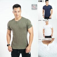 Áo thun nam cổ v thể thao áo thun tập gym nam t shirt gym max chính hãng thun cotton 4 chiều (ảnh video thực tế)