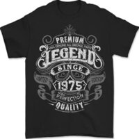 Áo thun nam Cotton cao cấp Truyền thuyết sinh nhật lần thứ 48 1975 Áo thun nam 100% Cotton Vận chuyển nhanh 4XL, 5XL, 6XL