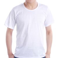 Áo thun nam cotton cổ tròn SHN- Trắng L