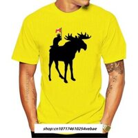 Áo thun nam cotton Quần áo nam Oh Canada Áo Beaver Moose Canada Cờ Canada Niềm Tự Hào Yukon Alberta Ontario