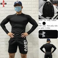 Áo thun nam dài tay áo giữ nhiệt tập gym thể thao ôm body combat chất thun poly 4 chiều long sleeve t shirt