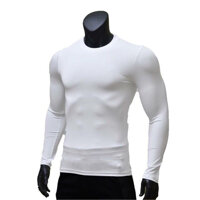 áo thun nam dài tay áo thể thao nam body giữ nhiệt - TRẮNG - XL