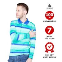Áo thun nam dài tay kẻ ngang màu xanh lá aligro ALGAPD007 - L