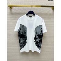 Áo Thun nam Dolce cao cấp 2 màu chất cotton họa tiết in hình đầu lâu khóa kéo new2024