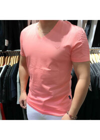 Áo thun nam đơn giản khỏe khoắn - hồng - XL