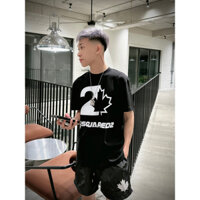 Áo Thun Nam DSQ010 Chất Liệu Cotton Co Dãn 2 Chiều Bo Cổ Dày Dặn, Hình In Sắc Nét Thời Trang Nam