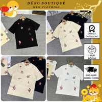 Áo Thun Nam Gờ Cê Thêu Sticker Hình Rắn Siêu Đẹp_ Áo Phông Nam Gu Xì Chất Cotton Thoáng Mát