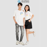 Áo thun nam GUMAC ATNC08040 in chữ - Trắng - XL