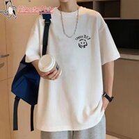 Áo thun nam họa tiết bánh quế mùa hè mỏng phong cách Hàn Quốc trẻ trung phổ biến cổ tròn tay ngắn