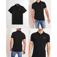 Áo thun nam Hollister HCO-P300 Stretch Slim Fit Polo là áo thun Hollister nam màu đen basic | 3242240341900