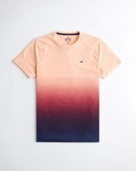 Áo thun nam Hollister HCO-T165 Crewneck T-Shirt coral to navy ombre
