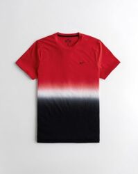 Áo thun nam Hollister HCO-T200 Crewneck T-Shirt Red White Black Ombre