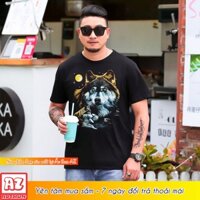 Áo thun nam in hình chó sói 3d thái lan - bigsize 5XL 6XL 7XL M2990