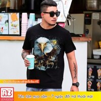 Áo thun nam in hình đại bàng 3d thái lan - bigsize 5XL 6XL 7XL M2989