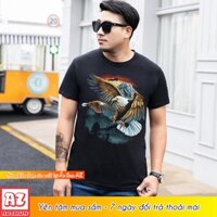 Áo thun nam in hình đại bàng 3d thái lan - bigsize 5XL 6XL 7XL M2988
