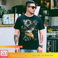 Áo thun nam in hình đại bàng 3d thái lan - bigsize 5XL 6XL 7XL M2991