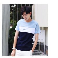 Áo thun nam không cổ phong cách Hàn Quốc