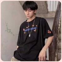Áo Thun Nam Màu Đen In Con Bướm SADBOIZ AINTCRY