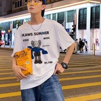 Áo Thun Nam Màu Trắng In Hình Búp Bê KAWS SUMMER MYROSE169