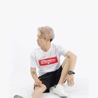 Áo Thun Nam Màu Trắng Tay Ngắn In Chữ Slogan MYROSE169