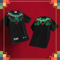 Áo thun nam MIKENCO hoa hồng xanh, áo phông nam basic, unisex, áo cộc nam vải cotton mát nhiều màu