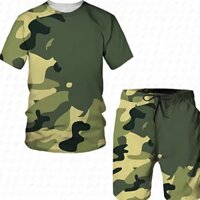 Áo thun nam mùa hè mới, nhanh khô, quần áo ngụy trang, áo thun thể thao cổ tròn, bộ đồ tập gym, tay ngắn chất lượng cao