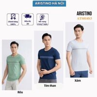 Áo thun nam ngắn tay ARISTINO khỏe khoắn, vải cotton mềm mát, thoáng khí ATS014S3