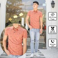 Áo Thun Nam Ngắn Tay Có Cổ Họa Tiết Lông Vũ - Áo Thun Body Vải Cotton Xịn [Dáng Chuẩn Hàng Đẹp]  📷