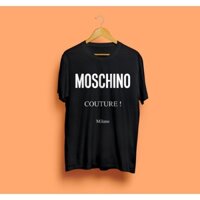 Áo thun nam ngắn tay cổ tròn in hình Moschino Couture Milano Ed 2021