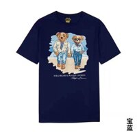Áo thun nam ngắn tay in hình gấu Ralph Lauren Áo thun nam cổ tròn Áo sơ mi cặp đôi