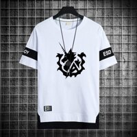 Áo thun nam ngắn tay mới anime di động lính mecha thiết kế hàng đầu nam cổ tròn đồ họa Áo thun nam và nữ phổ thông áo sơ mi oversize màu trắng tee