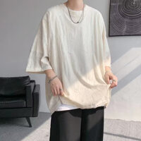 Áo Thun Nam Ngắn Tay Sọc Ngang Kiểu Hàn Quốc