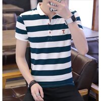 Áo thun nam ngắn tay sọc ngang thời trang -sọc Xanh - SỌC XANH - SIZE M
