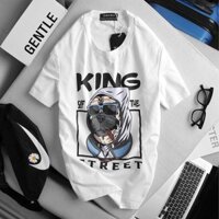 Áo thun nam ngắn tay Zara Kings mềm mịn thoáng mát màu TRẮNG - Phong Cách Trẻ Trung