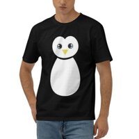 Áo thun nam ngày lễ tình nhân Áo thun Cotton hình chim cánh cụt dễ thương