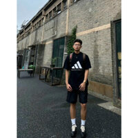 Áo thun nam nữ Adidas basketball họa tiết nổi bật thiết kế ngắn tay tạo sự thoải mái thoáng mát vào mùa hè chất vải bền