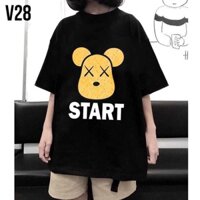 ÁO THUN NAM NỮ BIG SIZE COTTON GẤU MẮT XX START