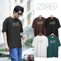 Áo thun nam nữ Brand Nigo form rộng unisex 100% cotton overtee
