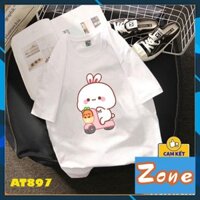 ÁO thun nam nữ BTS fom rộng phong cách hàn quốc in hình Thỏ Con Đáng Yêu, vải thun mềm mịn thoáng mát thấm hút mồ hôi