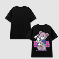 Áo thun nam nữ Bunny Bear form unisex chất cotton 2 chiều thoáng mát mẫu Hot Loacl Brand 24K.Smake