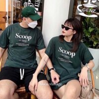 Áo Thun Nam Nữ Form Rộng 3158 Cotton Khô Scoop