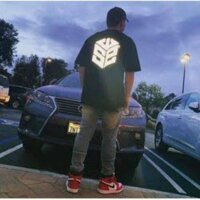 Áo thun nam nữ form rộng , áo thun phát sáng , áo thun unisex tay lỡ phát sáng - Đen,Freeaize