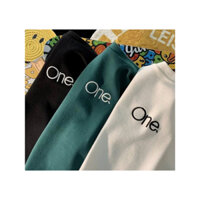 Áo thun nam nữ form rộng thêu chữ ONE